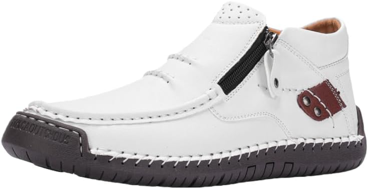 

Мужские лоферы HCHCTRY, повседневные туфли без застежки, мягкие лоферы для мужчин, легкие водительские лодочные туфли, мужские повседневные слипоны, белый