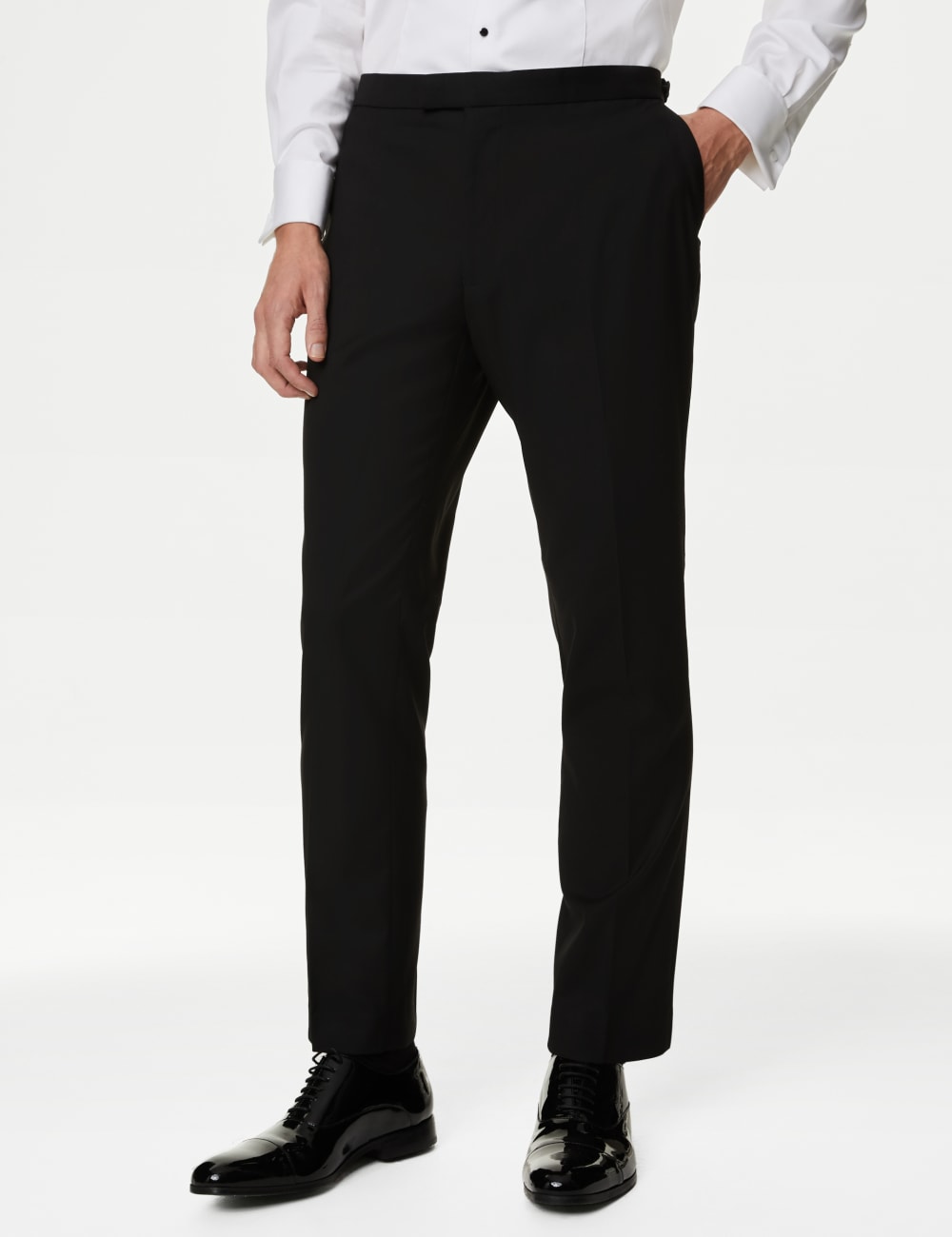 

Узкие эластичные брюки-смокинг Marks & Spencer, черный
