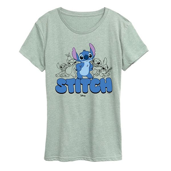 

Женская футболка с принтом Lilo & Stitch Disney, Heather Sea Foam