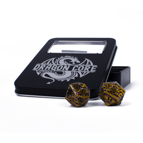 

Игровые кубики Dndice Dragon Core: Chaos Gold Dice Set DNDice