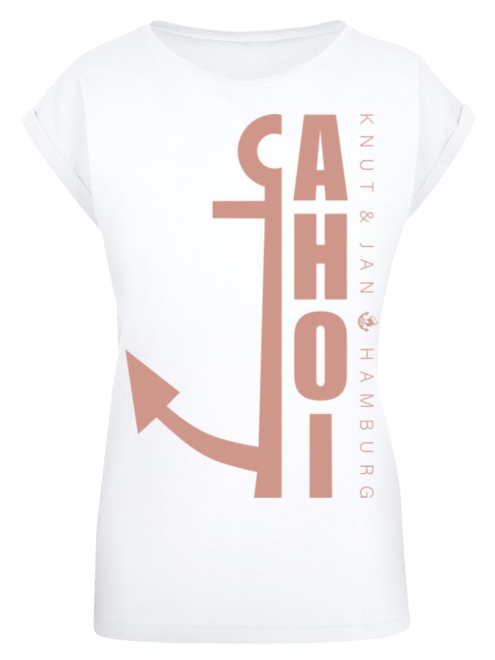 

Футболка с удлиненными плечами, большие размеры, Ahoy Anchor, белый цвет F4NT4STIC