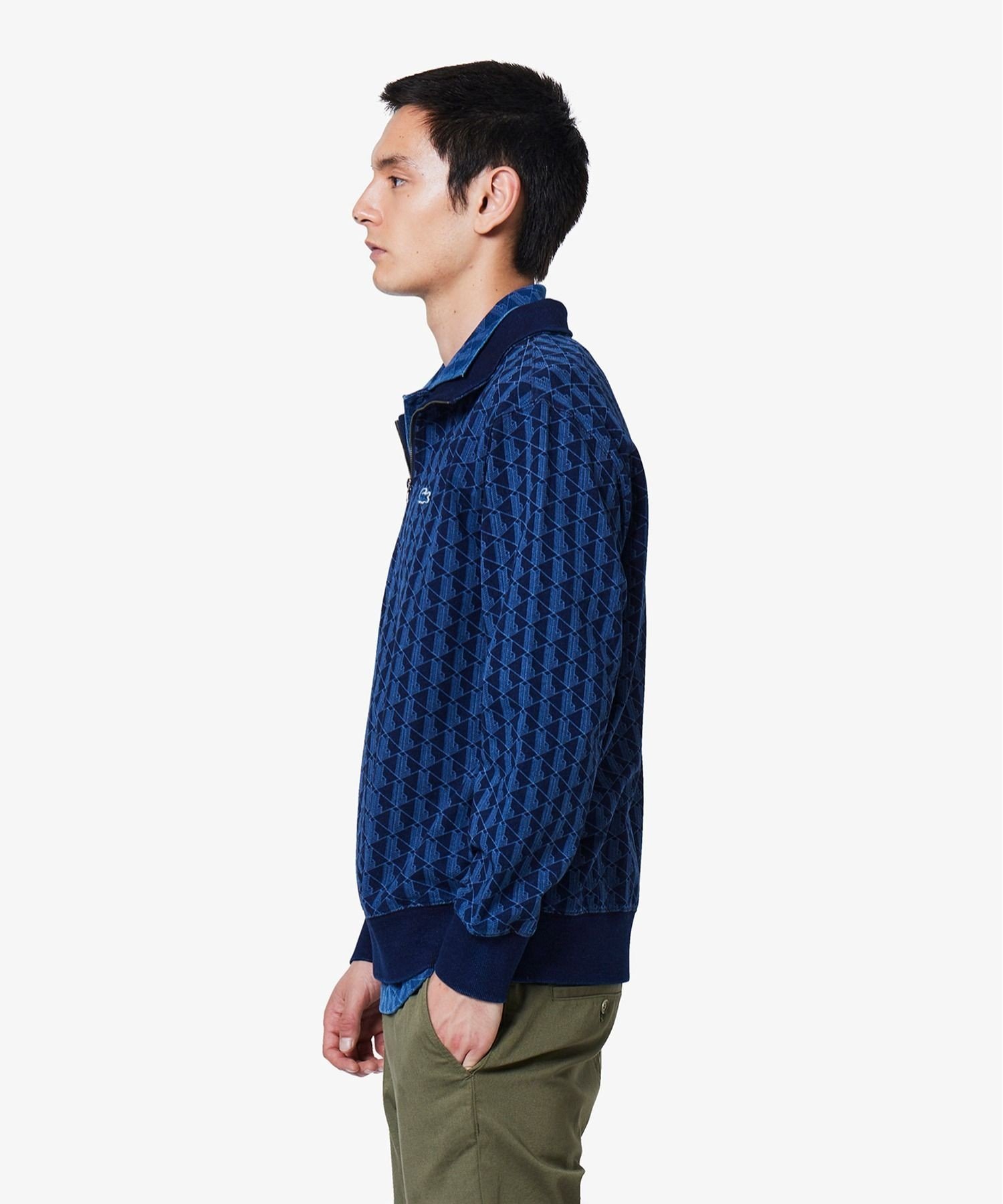Спортивная куртка Indigo Sweat Monogram LACOSTE, Indigo Blue — фото 2