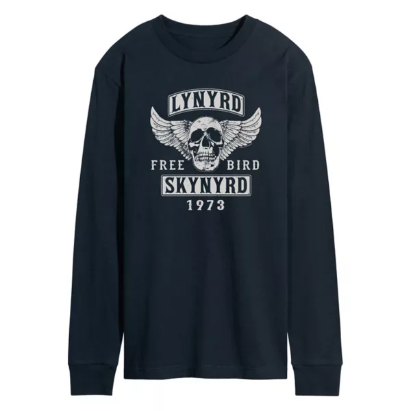 

Мужская футболка Lynyrd Skynyrd Free Bird с длинным рукавом и принтом Licensed Character, синий