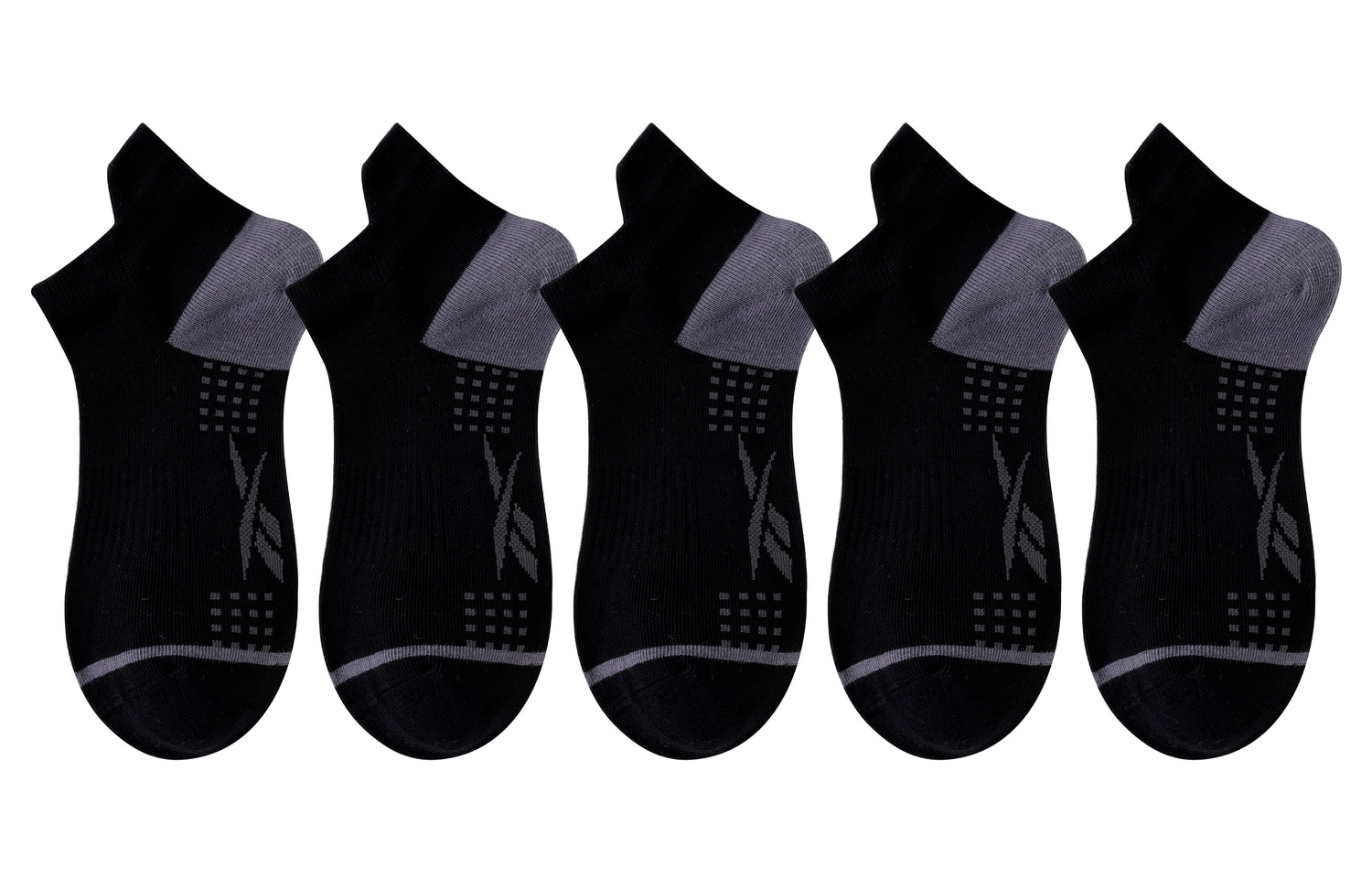 

Низкие носки унисекс набор из 5 пар Reebok, черный