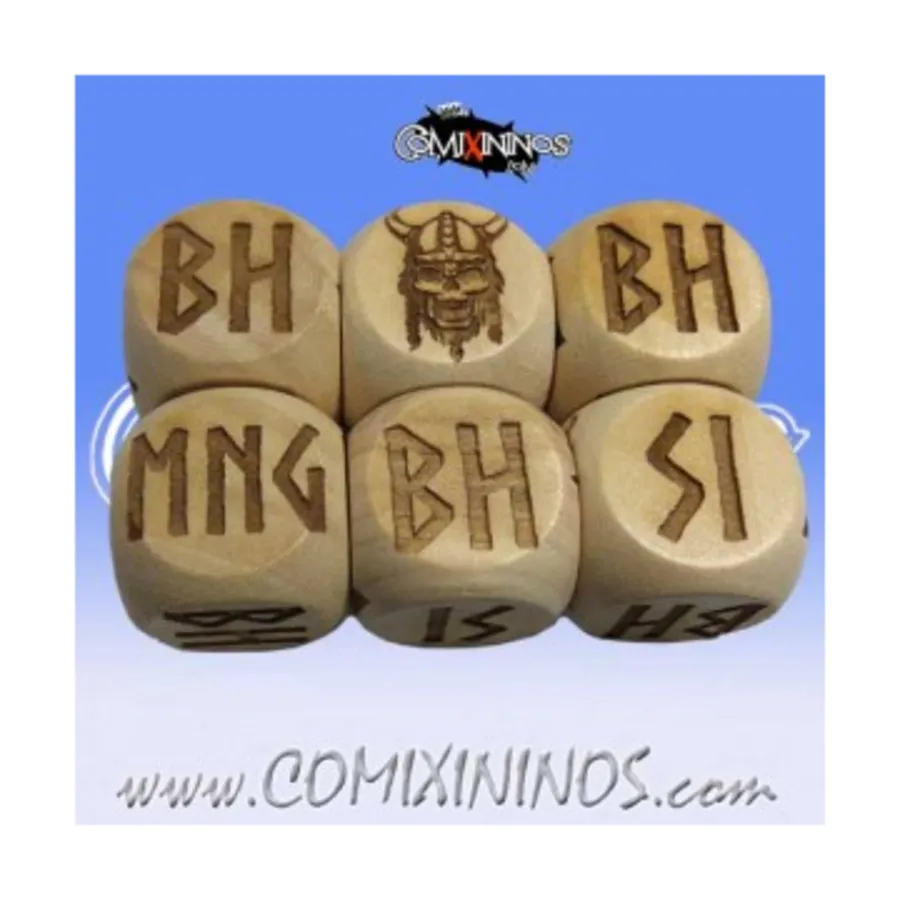 

Набор из 2 скандинавских кубиков травм, Fantasy Football Miniatures - Wooden Dice (20mm)