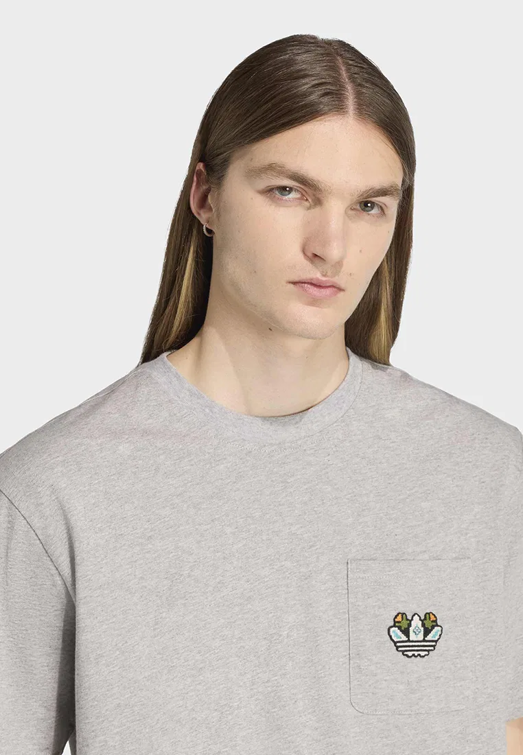 Футболка свободного кроя, Monogram Adidas, серый — фото 3