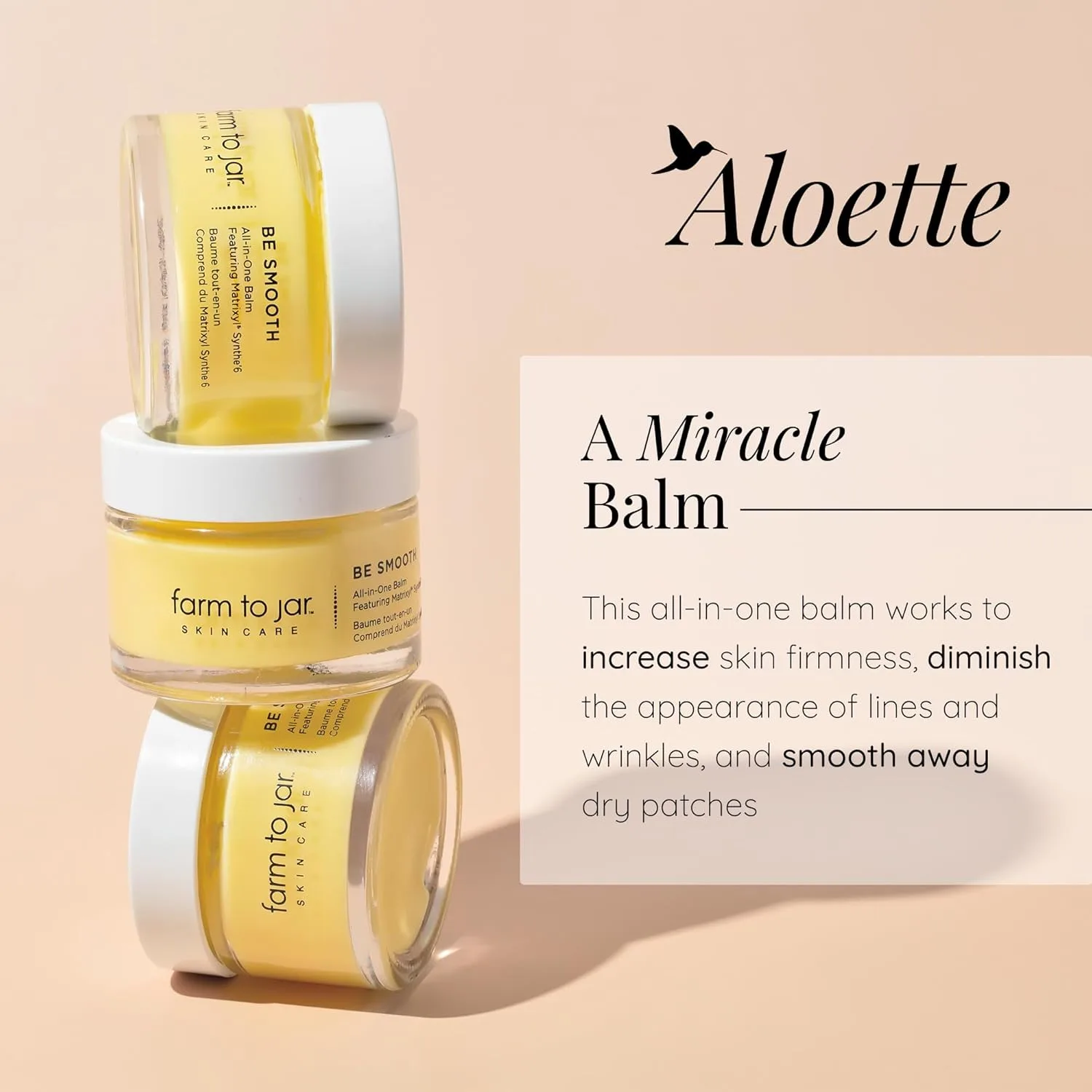 Aloette Be Smooth All-In-One Balm Универсальный крем для тела для женщин и мужчин - увлажняющий крем для сухой кожи, морщин и тонких линий с эфирными маслами для упругой, мягкой кожи и естественного сияния, 30 мл — фото 2