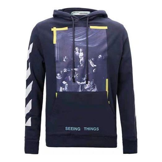 

Толстовка men's painting navy blue Off-White, синий