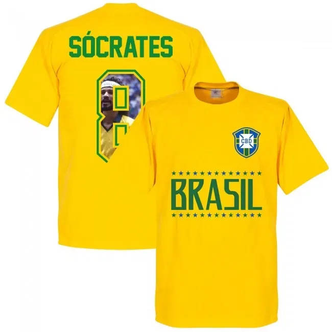 Футбольная футболка Socrates 8 Gallery Team Brazil, желтый — фото 2