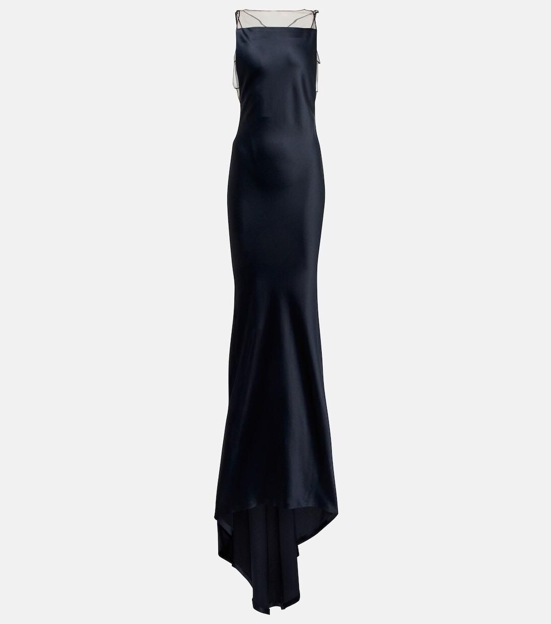 

Атласное платье MAISON MARGIELA, синий