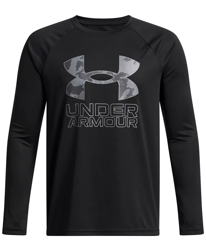 

Футболка с длинными рукавами и гибридным принтом Under Armour Tech Big Boys, черный