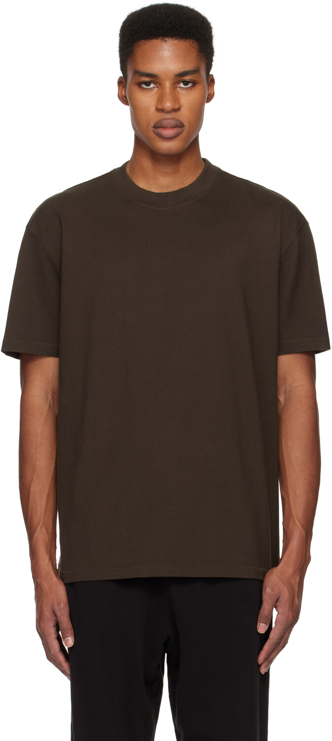 

Футболка свободного кроя KIM Brown Heavyweight Cotton SKIMS