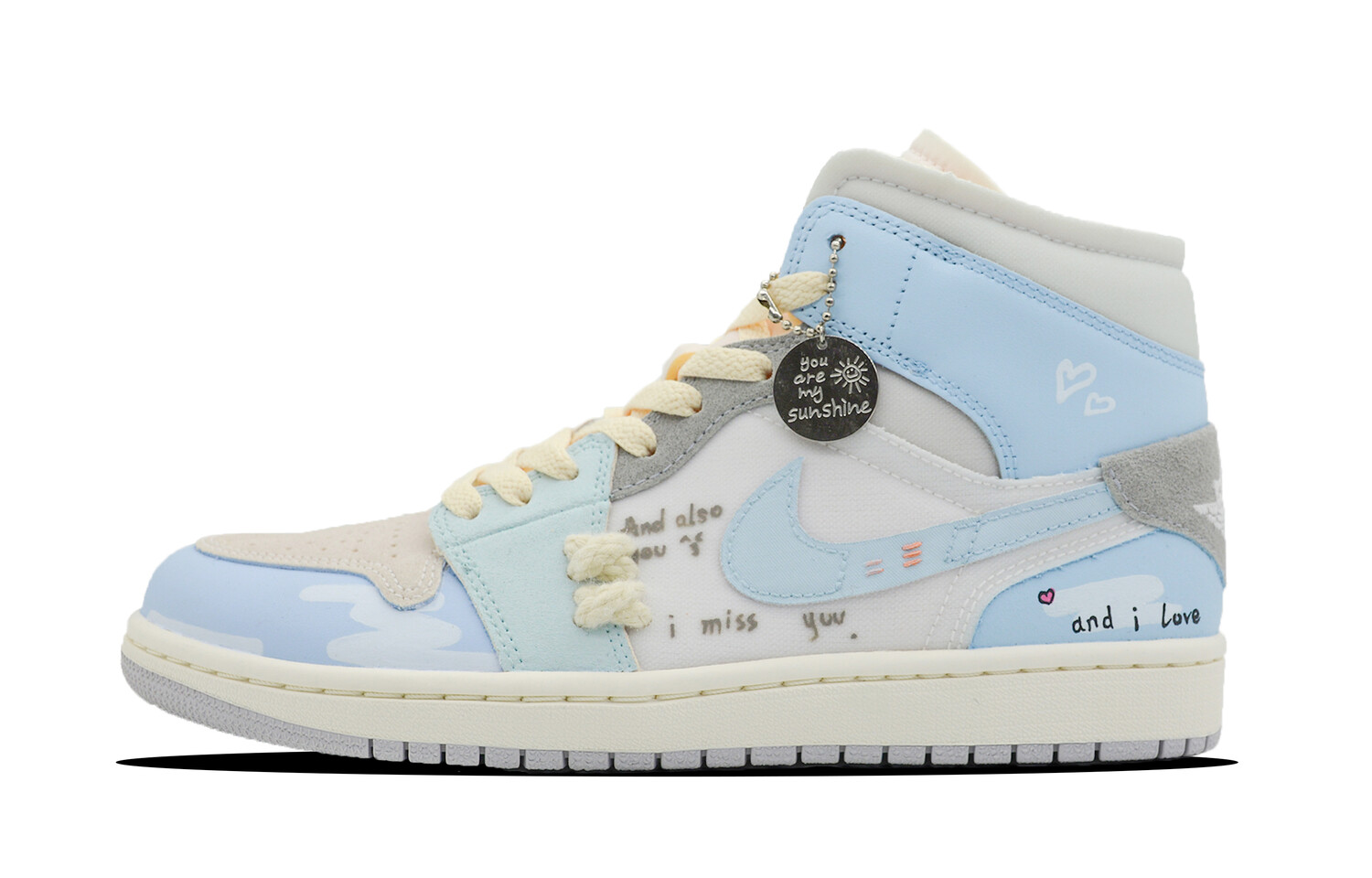 

Баскетбольные кроссовки Air 1 Vintage Men High-top Meter/белый/синий Jordan