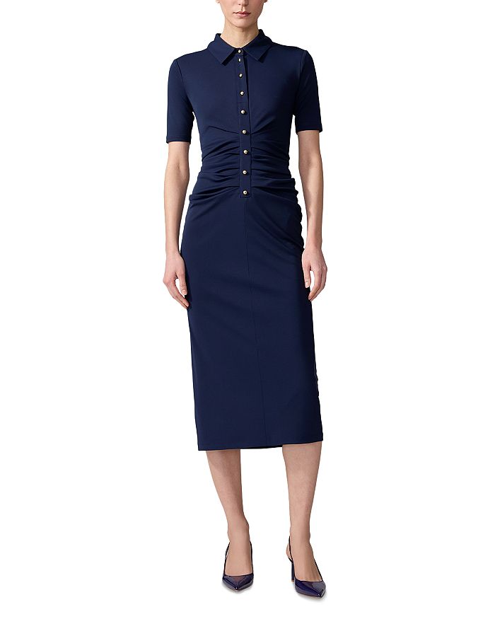 

Платье-поло с защипами Carolina Herrera, синий