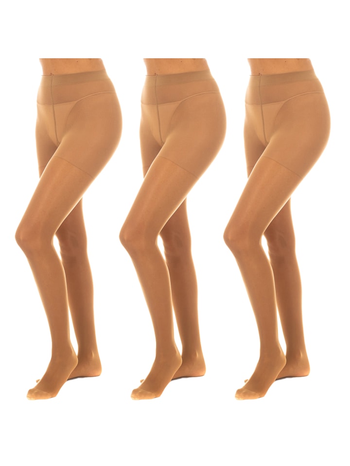 

Jolie Folie Комплект из 3 штук: колготки коричневого цвета