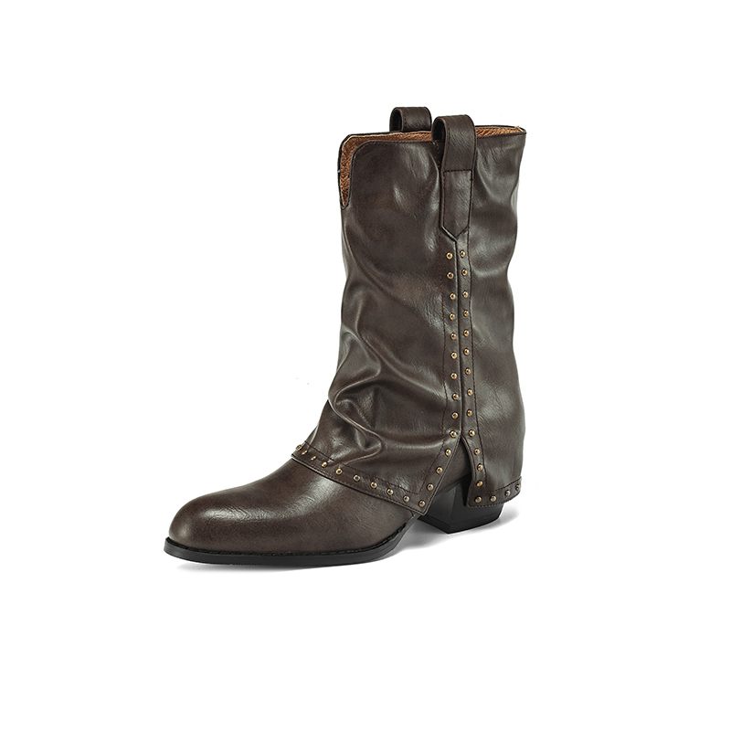 Yeezyy Reezy Ботильоны женские коричневые на каблуке 5,5 см, цвет Brown
