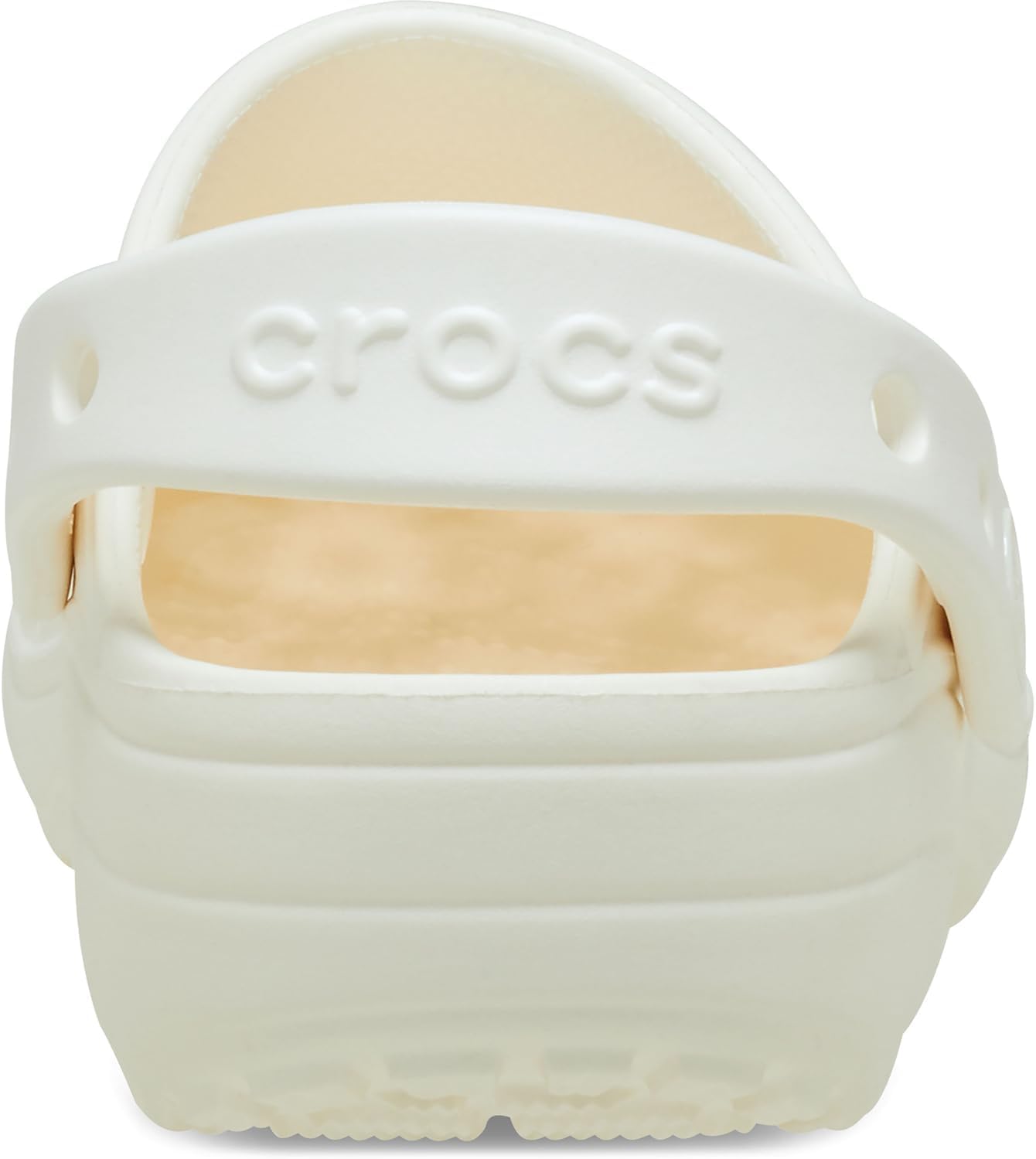 Детские кроксы Crocs с классическим цветочным дизайном, Chalk — фото 2