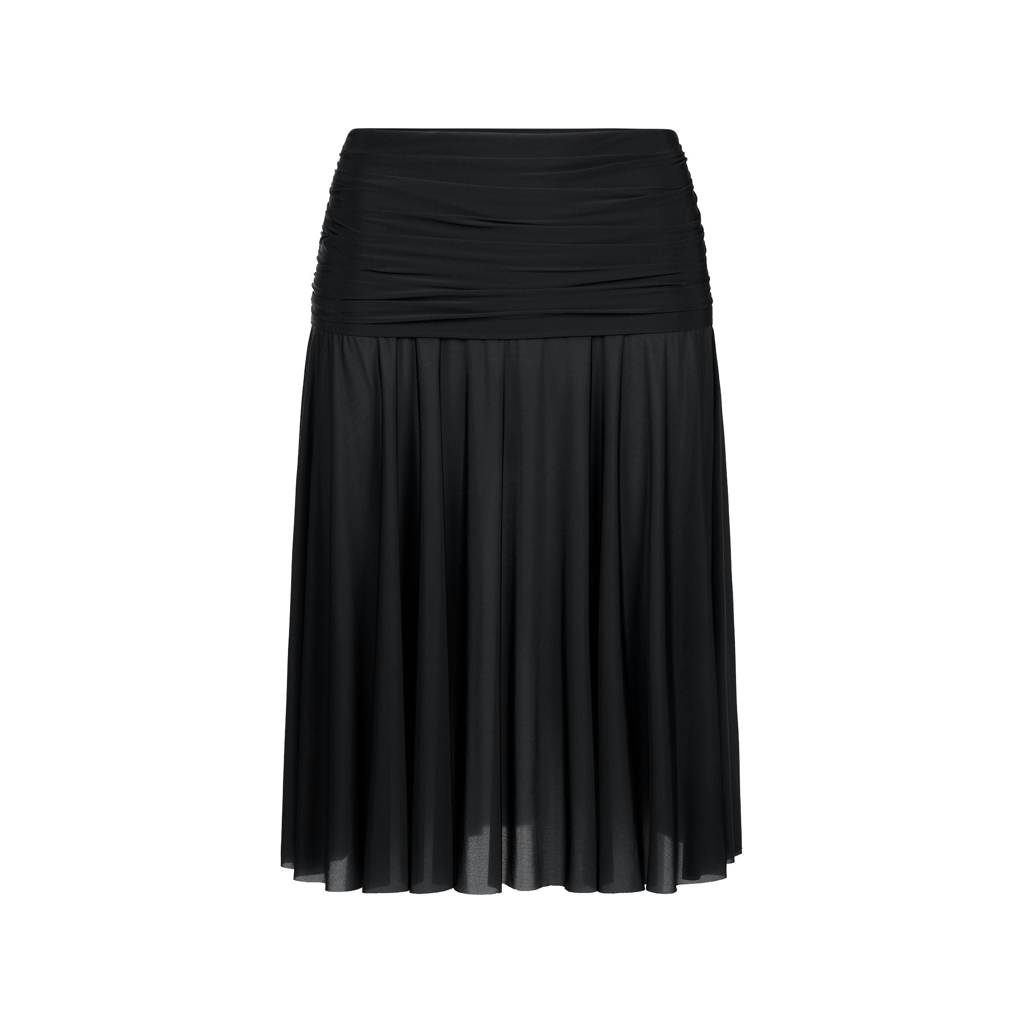 

SS25 Milky Sheer Midi Skirt повседневная длинная юбка женская Skims, Obsidian/Obsidian Color