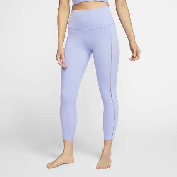 Брюки as w nk yoga luxe rib 7 Nike, фиолетовый — фото 3