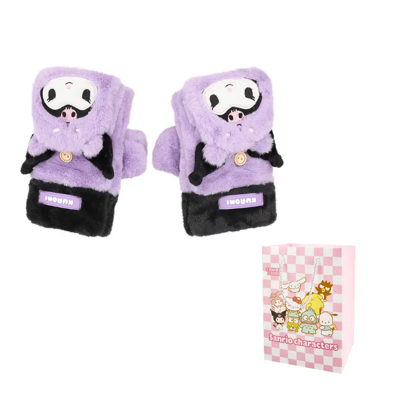 

Sanrio Унисекс перчатка из полиэстера трикотажная, Kuromi Doll Flap Glove