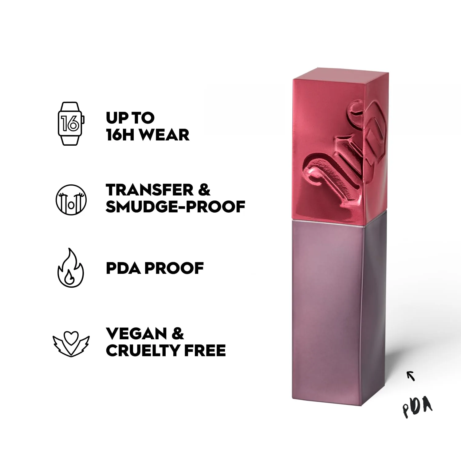Urban Decay Vice Lip Bond Glossy Longwear жидкая помада, стойкая до 16 часов, увлажняющая, мгновенный блеск, Vegan, Cruelty-free - 4,1 мл, PDA (medium brick red) — фото 3