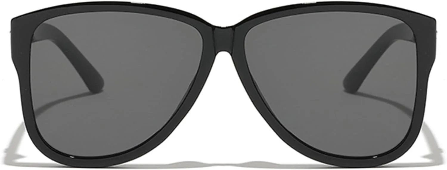 

bullabulling Модные большие солнцезащитные очки-пилот для женщин и мужчин, ретро-винтаж 70-х и 80-х годов, большие очки-пилот с защитой от УФ-излучения UV400, Black