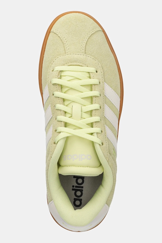 Замшевые кроссовки VL Court Bold Adidas, зеленый — фото 4