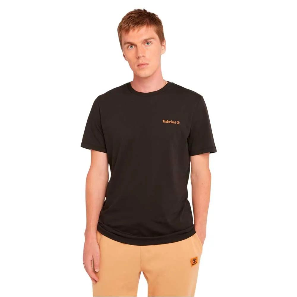 

Футболка с коротким рукавом Timberland Small Linear Logo Print, черный