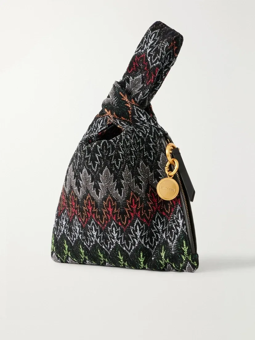 Полосатая сумка через плечо из люрекса Missoni, черный — фото 4