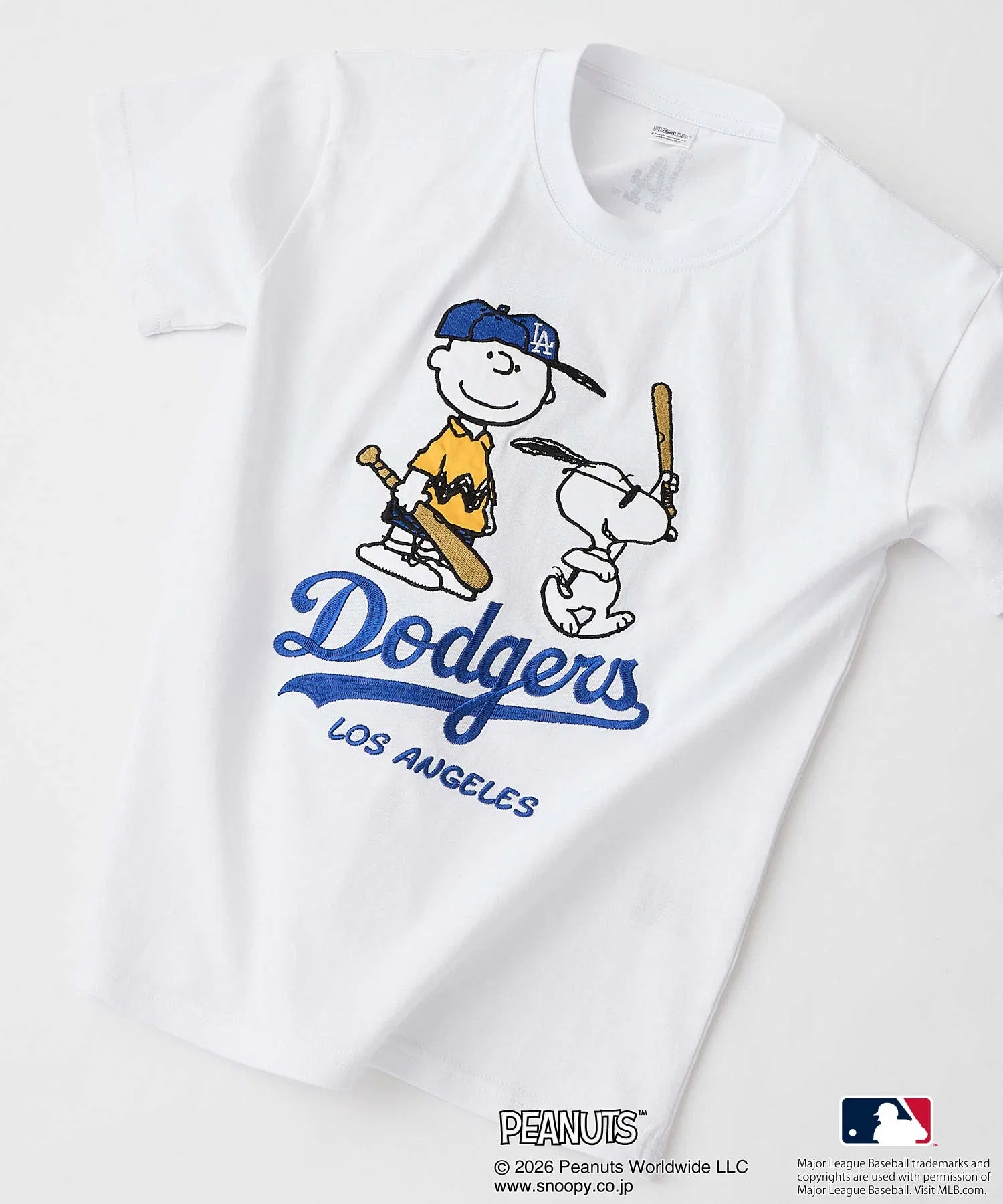 Детская футболка PEANUTS x MLB с вышивкой