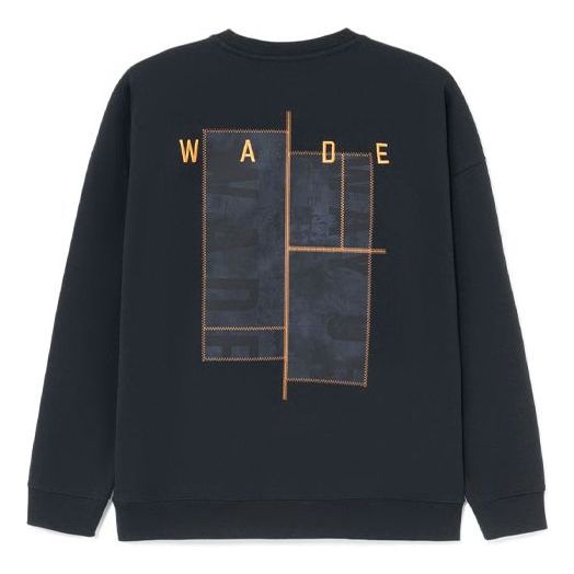 

Свитер Li-Ning Wade Series Alphabet Embroidered Round Neck Pullover 'Black' AWDS109-1, черный
