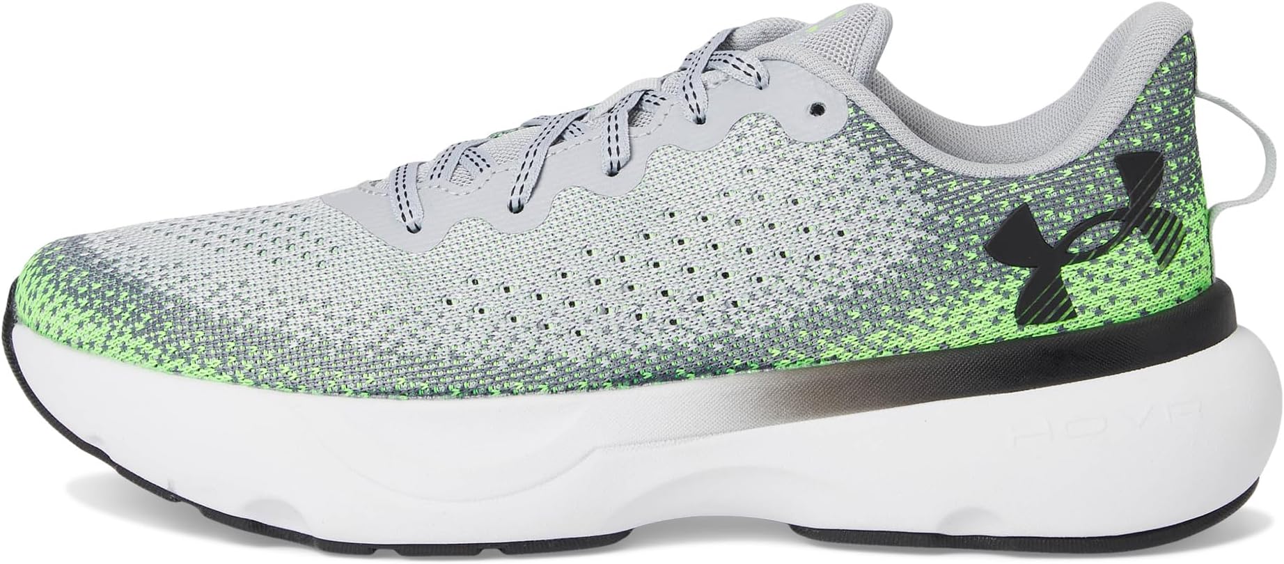 Кроссовки Under Armour Infinite, цвет Mod Gray/Hyper Green/Black — фото 4