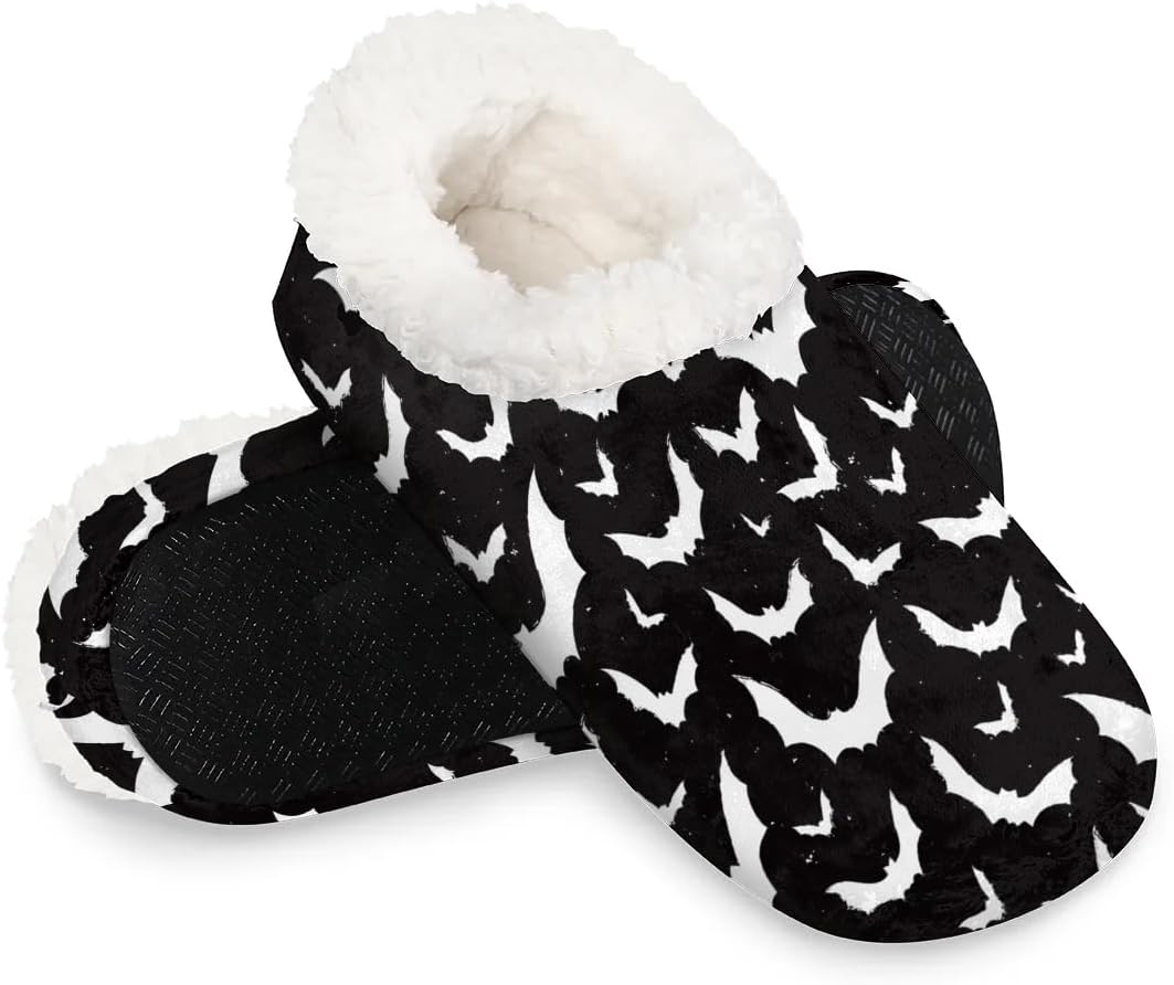 

Домашние тапочки для женщин и мужчин, носки-тапочки с пушистым эффектом памяти, закрытой пяткой, для дома, для использования внутри и снаружи Yocosy, Bat