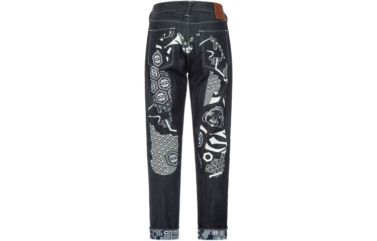 

Джинсы мужские деним синие Evisu, синий