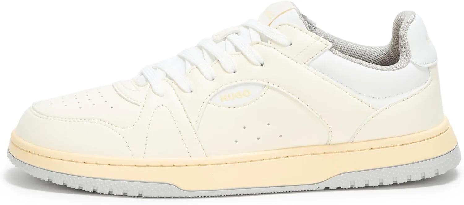 

Кожаные кроссовки Hugo Mens Essential Basket, слоновая кость