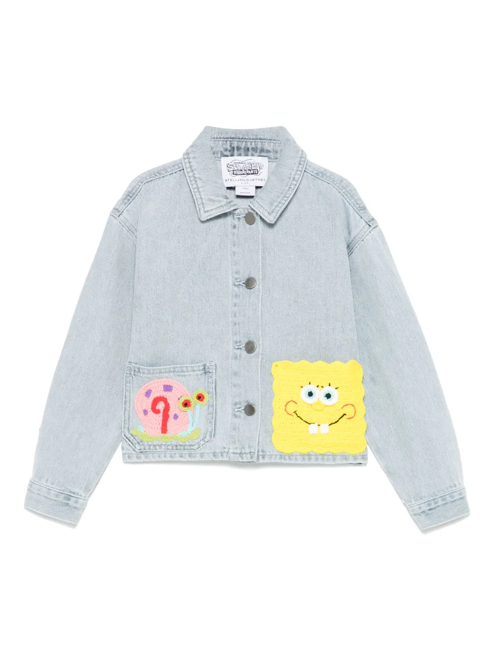 

Джинсовая куртка SquarePants из коллаборации с SpongeBob Stella McCartney Kids, синий