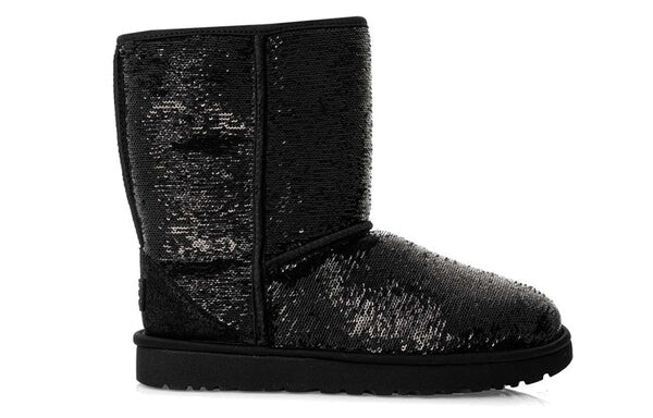 Кеды классические короткие космос пайетки Ugg, черный — фото 3