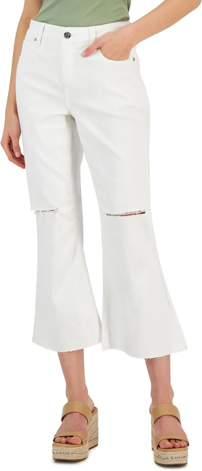 

International Concepts Женские джинсы Mid-Rise Ripped Kick Flare