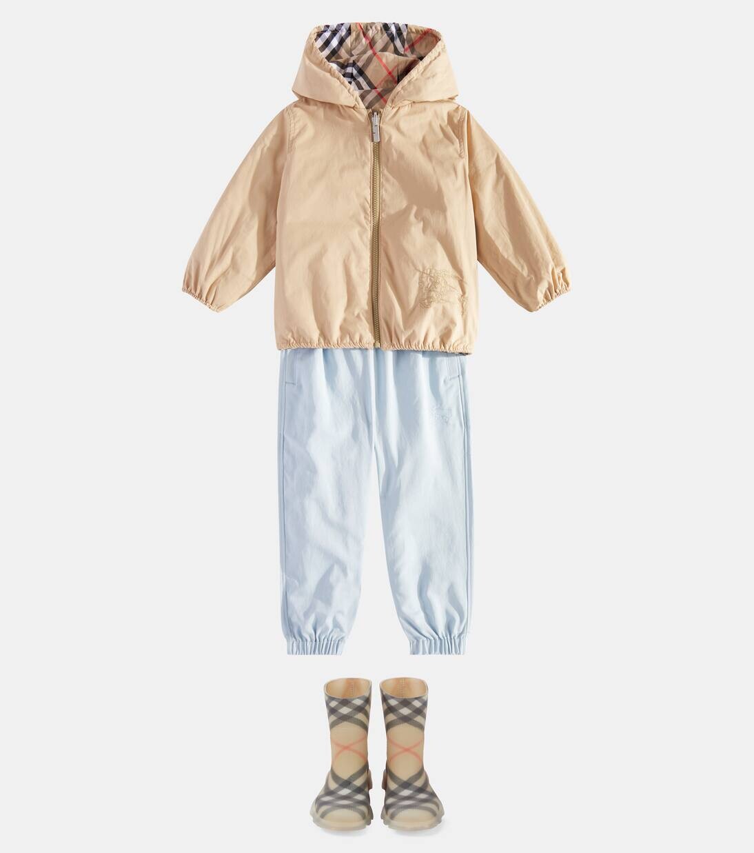 Резиновые сапоги Burberry Check Burberry Kids, цвет sand ip check — фото 2