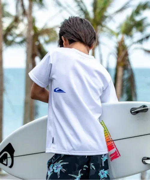Рашгард детский с коротким рукавом Quiksilver REPLAY SS YOUTH, белый — фото 3