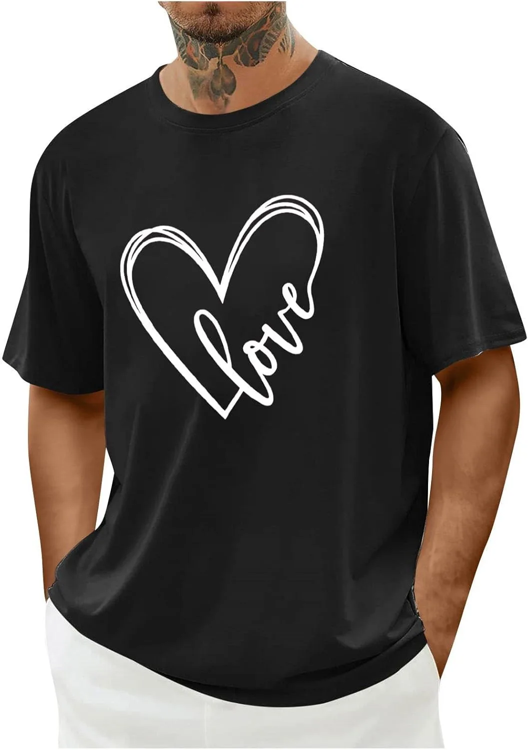 

Футболка с принтом в виде сердца Zeiyignr