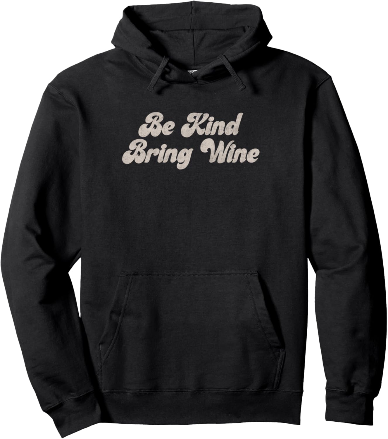 

Худи Be Kind Bring Wine Word Stack, черная Trendy Apparel