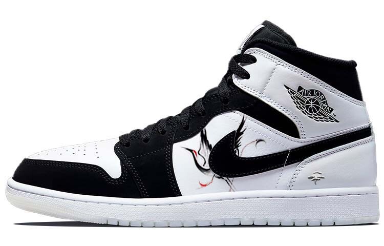 

Кроссовки Air Jordan 1 Vintage Basketball Shoes Men High-top Black/white, черный