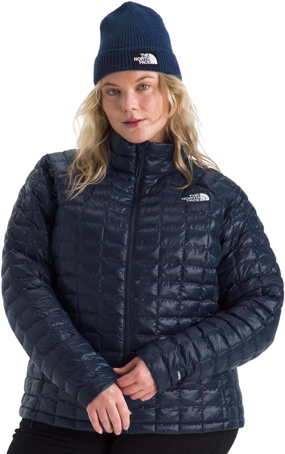 

THE NORTH FACE Женская утепленная куртка Thermoball | Легкая, с карманами на молнии, ветро- и влагозащитная, Summit Navy