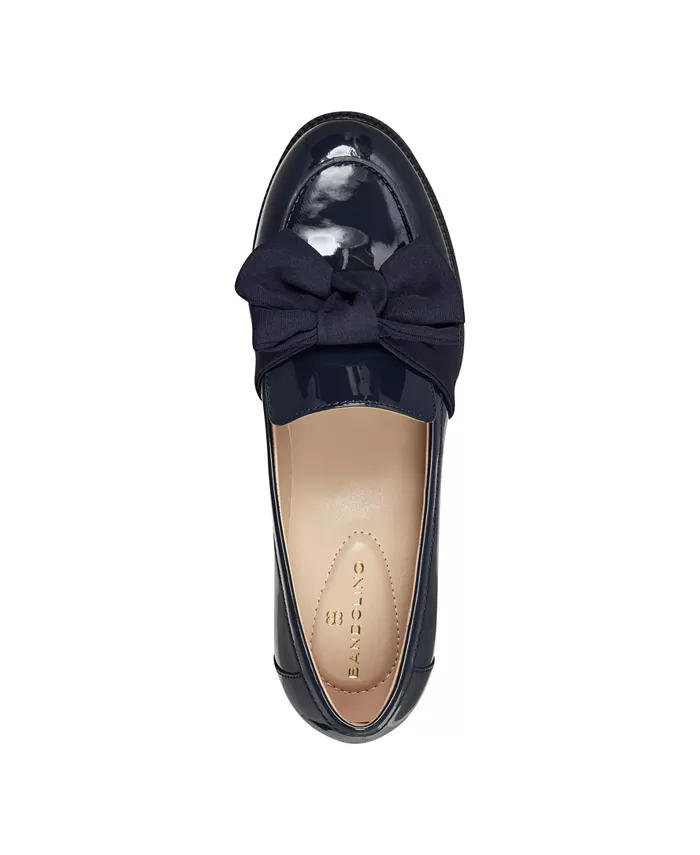 Женские лодочки Lindio Bow Slip-On с зауженным носком Bandolino, синий — фото 4