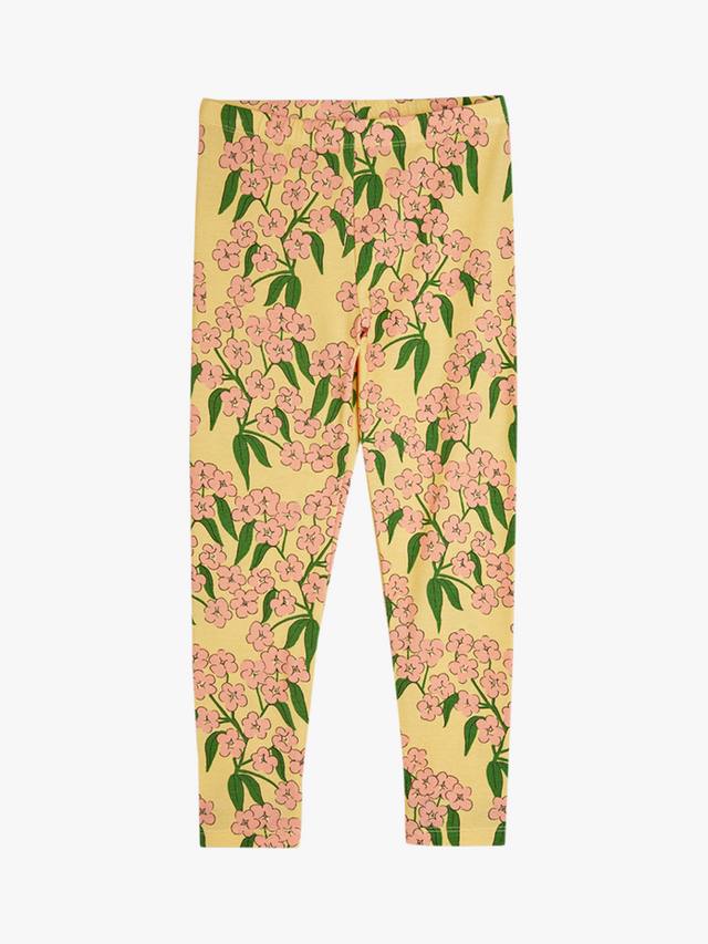 

Детские леггинсы с альпийским цветочным принтом Mini Rodini, Yellow