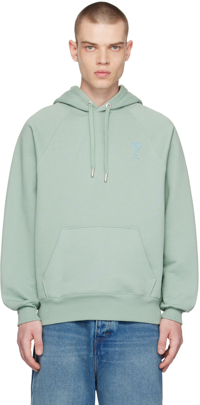 

Эксклюзивное зеленое худи SSENSE Ami de Cœur AMI Paris