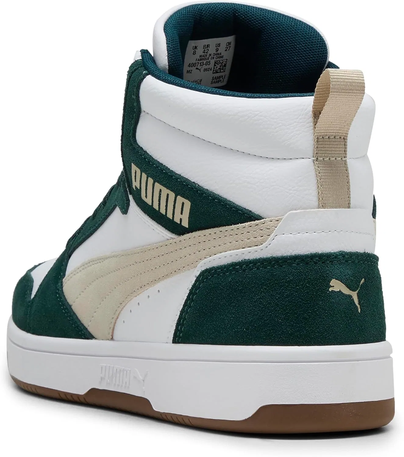 Кроссовки PUMA Adult Rebound v6 SD, Puma White Desert Dust Green Terrain — фото 2