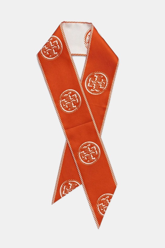

Шелковый шарф Medallion Tory Burch, оранжевый