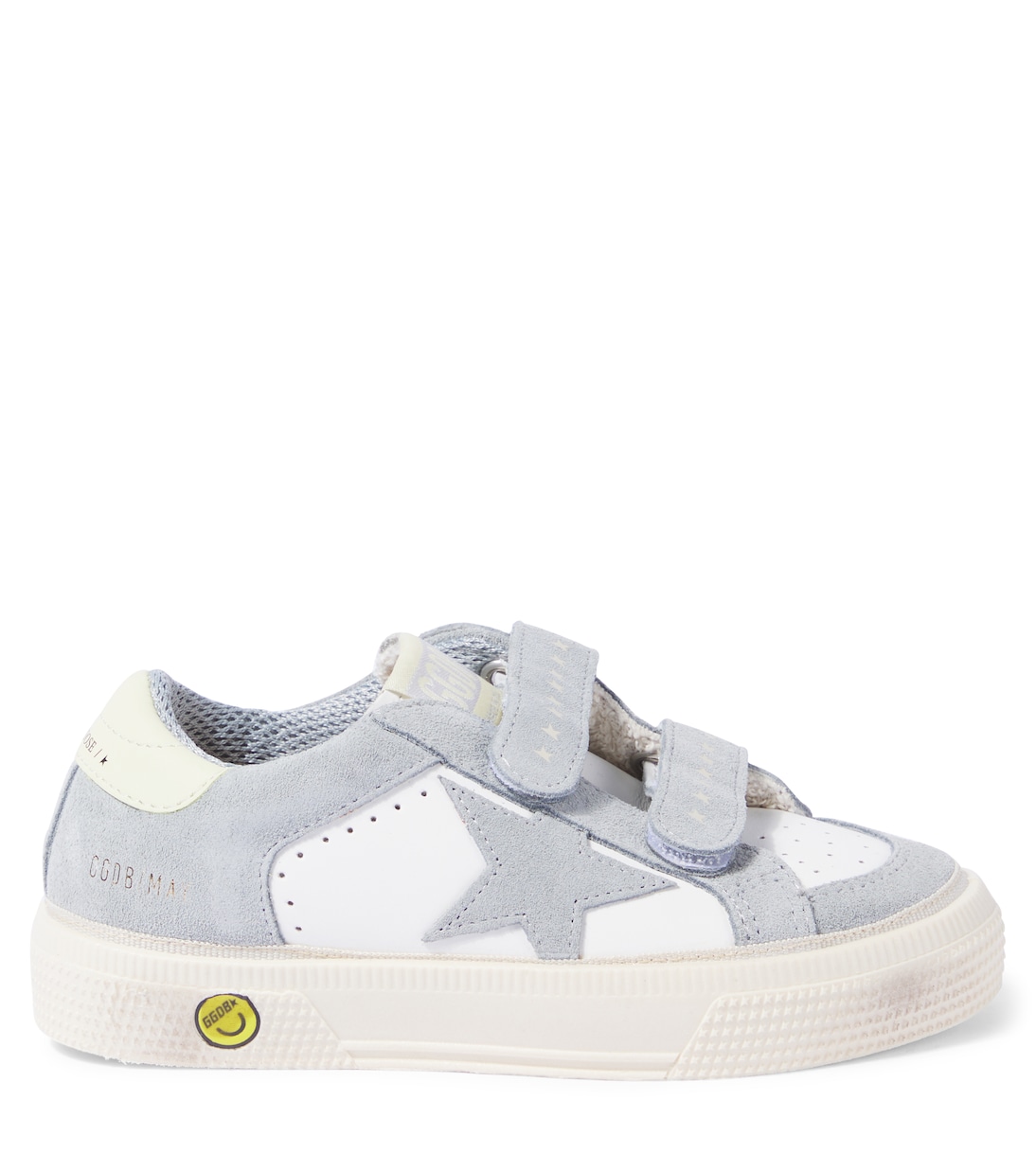 Кроссовки May из замши и кожи Golden Goose Kids, White/Gray/Yellow — фото 3